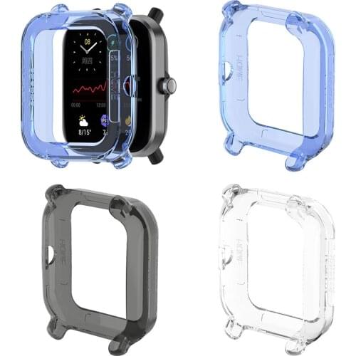 Transparent Watch Protective Cover Case TPU Protector Frame Shell Watch Accessories For Amazfit GTS2 mini Cases Cover