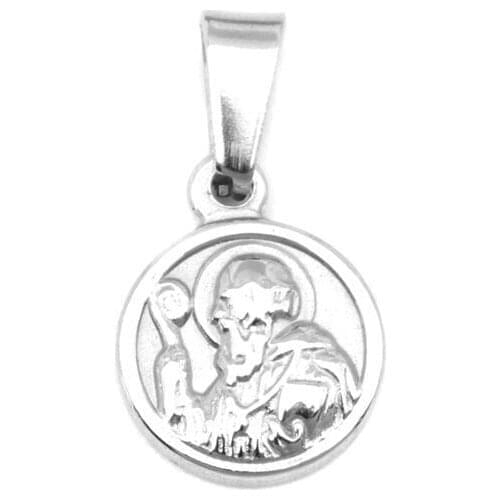 Stainless Steel Charms Round & Gold Jesus Pendants For Women Men Bracelet Necklace Trendy Jewelry Making 22 x 12mm, 1 PC