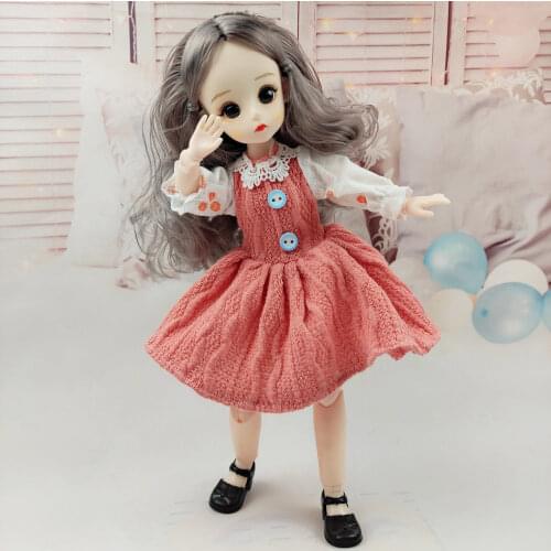 BJD Doll 30cm Little Girl Cute Princess Beauty Makeup Doll Fashion Dress DIY Toy Gift Girl Female Body Toys