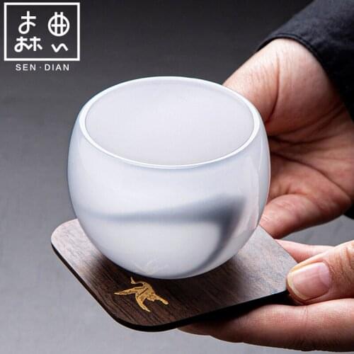 SENDIAN Glass Crystal Cup Handmade Craft High Temperature Resistant Crystal Tea Cup 2021 New Hot Office Home Kitchen Accessories