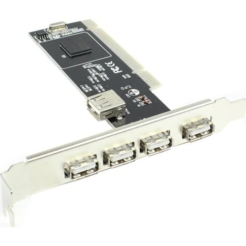 USB 2.0 4 Ports 480 Mbps High Speed HUB PCI Controller Card Adapter PCI to USB2.0 for Desktop PC Computer Dropship Wholesale