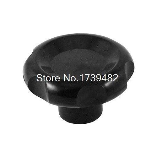 8mm Female Thread Diameter Screw On Type Clamping Knob Grip Black