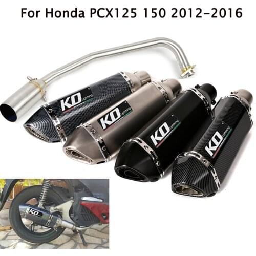 Exhaust Front Header Connect Link Pipe Slip On 51mm Baffles DB Killer Muffler Tips Modified For Honda PCX125 PCX150 2012-2016