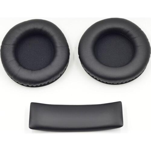 XQ Standard PU Leather Ear Pads Cushion Soft Replacement Earpads + Headband for Original AKG K845 K545 Headset Repair Part