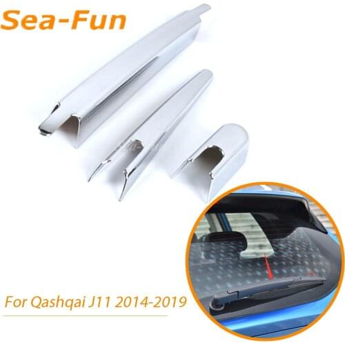 For Nissan QASHQAI J11 2014 2015 2016 2017 2018 2019 Rear Wiper Window Wiper Trim Cover ABS Chrome Car Accessories Styling