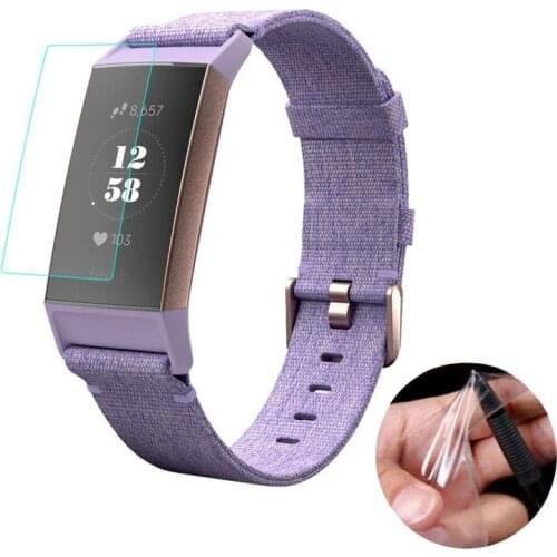 5pieces Anti-scratch Clear Protective Film Guard For Fitbit Charge 3 4 Charge3 Charge4 Wristband Full Screen Protector Cover