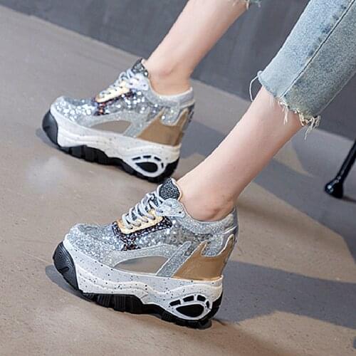 Spring Autumn New Outdoor Wedges Heels Height Increasing Cross-tied Genuine Leather Women Casual Sneakers Shoes 20210411