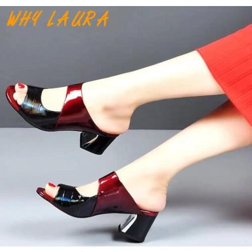 New fashion wild slope with non slip high heel open toe womens sandals and slippers