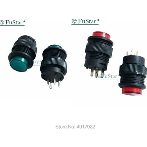 1pcs R16-503 16mm 4 pins plastic Momentary Latching 3VDC LED push button switch 1 Normally Open R16-503AD R16-503BD Self locking