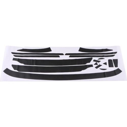 17 Pieces Carbon fiber Mesh Front Hood Bumper Grill Cover Molding Trim for VW CC