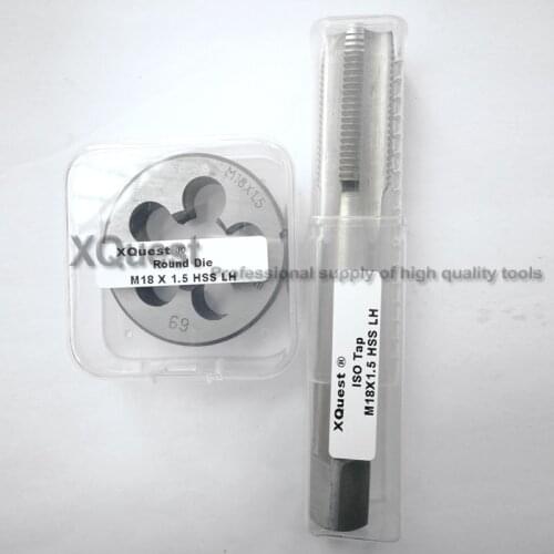 2PCS Metric Left Hand tap and die set M18 M18X2.5 LH Machine Fine Thread Plug taps Round Dies M18X2 M18X1.5 M18X1.25 M18X1