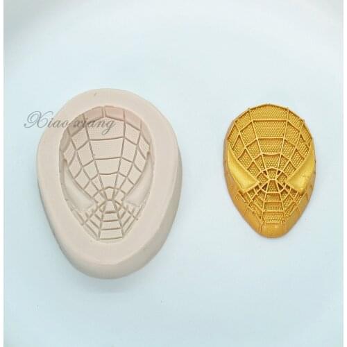 3D Hero Silicone Fondant Cake Molds For Baking Mask Birthday Cake Decoration Tools Cake Gumpaste Chocolate Moulds M2119