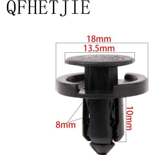 50Pcs 8mm Car Bumper Fender Nylon Clips Fasteners Auto Ventilated Cover Plat Retainers Rivets Auto Fastener Clip