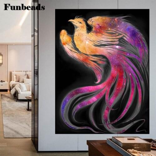 Abstract Phoenix Bird Diamond Painting,rhinestone Crystal diamond art paintings Full square,Fantasy Girl Room decor FF5895