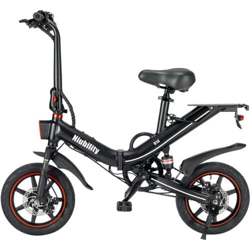 Free shipping Niubility 14 inch Foldable Electric Bicycle 48V 15Ah Lithium Battery 400w motor moped electric bike EU warehouse