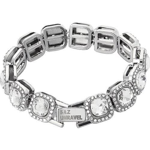 European And American Hip-Hop Tide Brand Bracelet Jewelry Rap Travis Scott With Rock Candy Diamond Net Red Chain Male