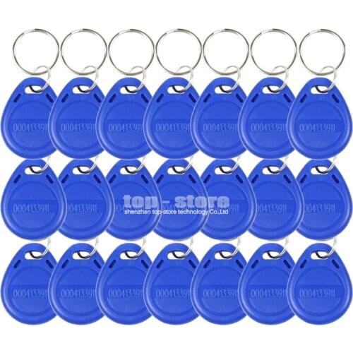DIYSECUR 50pcs/lot Blue125Khz RFID Card Keyfobs For Access Control And Other RFID Reader Use