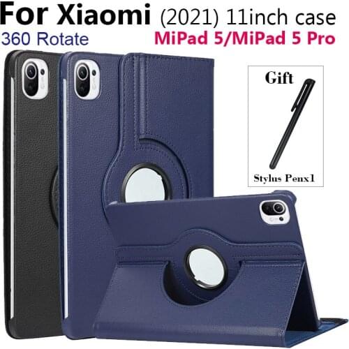 11'' Coque for Xiaomi MiPad 5 Pro / MiPad5 2021 Case 360 Rotation Smart PU Case for Xiaomi Mi Pad 5 Pro 11inch 2021 Cover