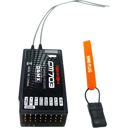 CM703 2.4G 7CH DSM2/ Receiver PPM Compatible with JR DX6I DX8 DX9 DEVO10