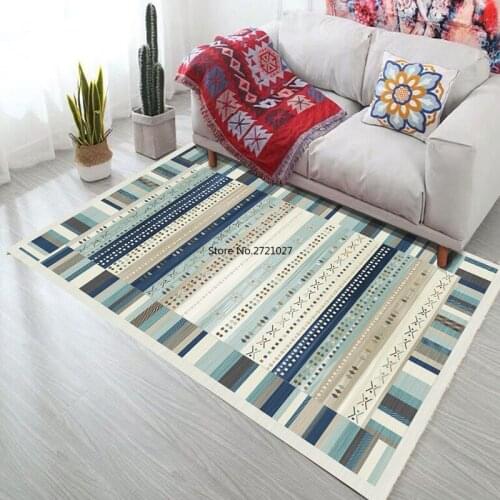 Bohemian Persian Style Carpet Living Room Bedroom Learning Non-slip Carpet Rectangular Area Floor Mats