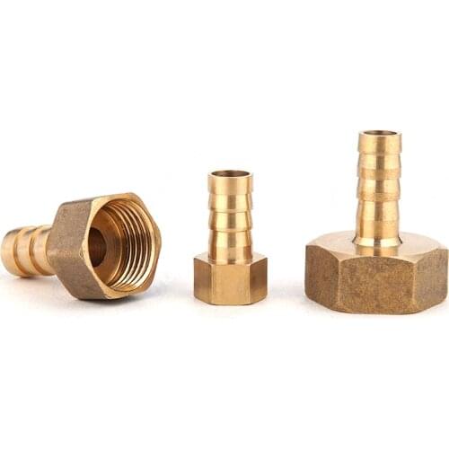 Brass Hose Fitting 6/8/10/12/14/16/19mm Barb Tail 1/8" 1/4" 3/8" 1/2" 3/4" 1" BSP Female Thread Copper Coupler Adapter Connector