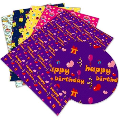 Food Series Faux Leather Sheets Donuts Cake Cupcakes Candy Printed Synthetic Leather Fabric Roll for Hair Bows Making 22x30cm