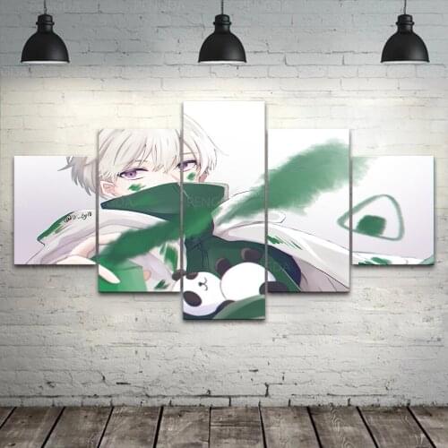 Modular Wall Art Anime Pictures HD Prints 5 Pieces Jujutsu Kaisen Canvas Painting Inumaki Toge Poster Home Decor Bedroom Framed