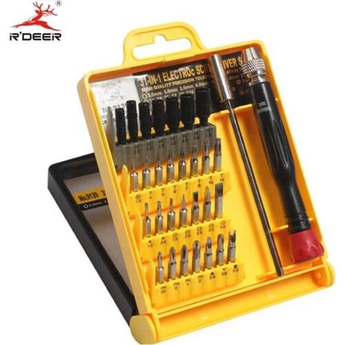 RDEER 31 in 1 Screwdriver Bits Set Chrome Vanadium Bit Set Pentable Cell Phone Flexible Repair Tool Hand Tool Set