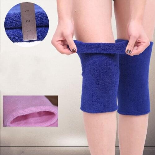 1 Pair Basketball Knee Pads Protectors Towel Anti-Slip Warmer Dance Knee Sleeves Protector For Cycling Leg Warmers