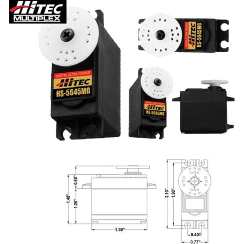 Original Hitec HS-5645MG high torque metal gear digital servo 0.18S 12.1KG 4.8V / 6V