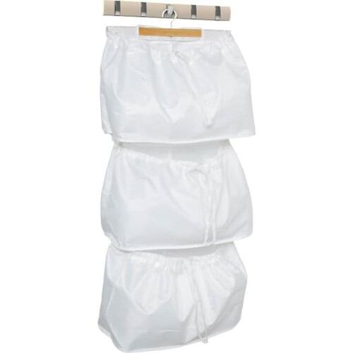 Hanging Laundry Basket Bag Dirty Clothes Detachable Classification Storage Bag Set with Hanger Wall Hanging Storage Bag