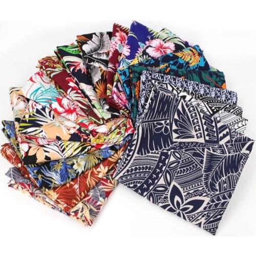 Polyester Cotton Fabric Sheet Flowers Green Leaf Printed Cloth Fabrics By The Yard For DIY Bag Needlework Sewing Supplies