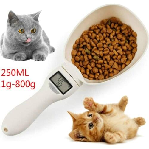 Portable Cat Dog Supplies Pet Food Scale Cup for Dog Cat Feeding Bowl Kitchen Scale Spoon Measuring Scoop Cup with Led Display