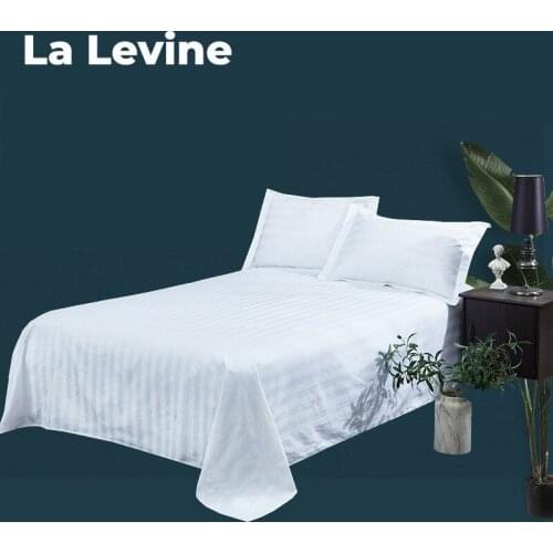 Hotel White Cotton Bed Sheets Comfortable Breathable Flat Sheet Bed Cover King Queen Size Bedsheet 280x280CM Home Bedding