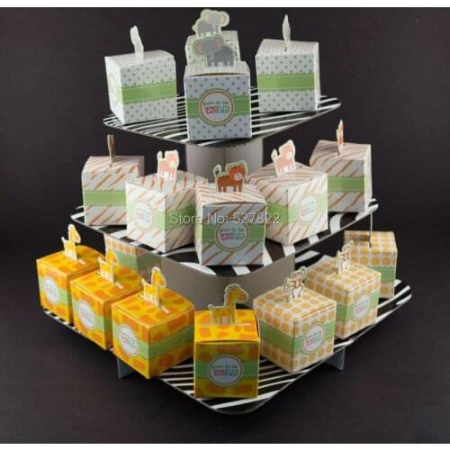 Wedding Decoration 10Pcs Folding DIY Animal wedding candy box for wedding favors and gifts Boxes