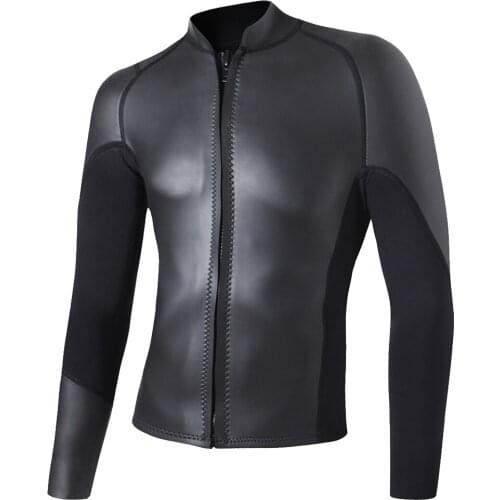 Wetsuit Top for Women Premium 2mm Neoprene Diving Suit Jacket Long Sleeves Front Zipper Dive Beach Top Surfing Suit