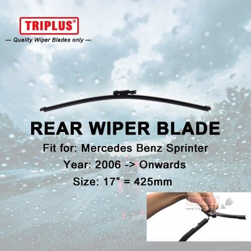 Rear Wiper Blade for Mercedes Benz Sprinter (2006-Onwards) 1pc 17" 425mm,Car Rear Windscreen Wipers,Back Windshield Blades