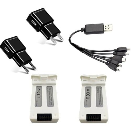 3.7V 1000mAh Lipo Battery Charger sets for SJRC S20W T25 Four-axis Quadcopter Spare Parts RC Camera Drone Rechargeable Battery