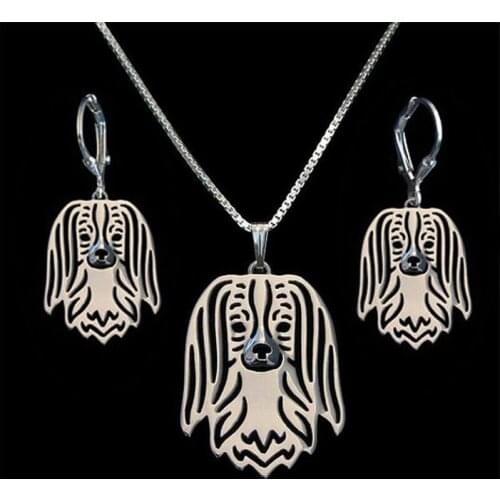 Women Alloy Phalene Jewelry Set Lovers' Metal Pet Dog Jewelry Set