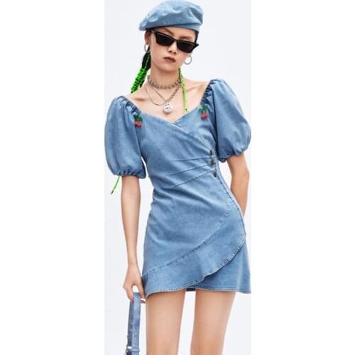 Dress 2021 Female Patchwork Womens Summer Dress Asymmetrical Casual Womens Dresses Short Sleeve Summer Dresses Ladies 2021