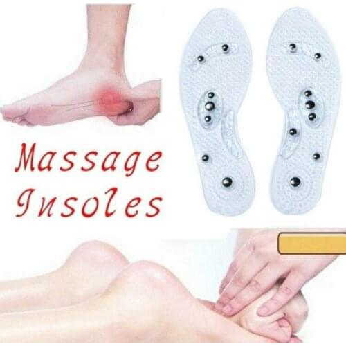 1Pair Gel Insoles Silicone Feet Magnetic Therapy Health Care Tool for Men Comfort Pads Foot Care Relaxation Tool Kit