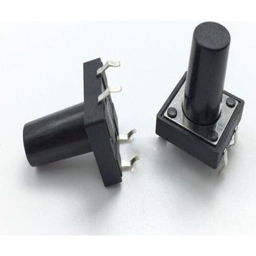 100PCS/Lot Push Button Switch 12*12*15 12*12 Light touch switch H= 15mm