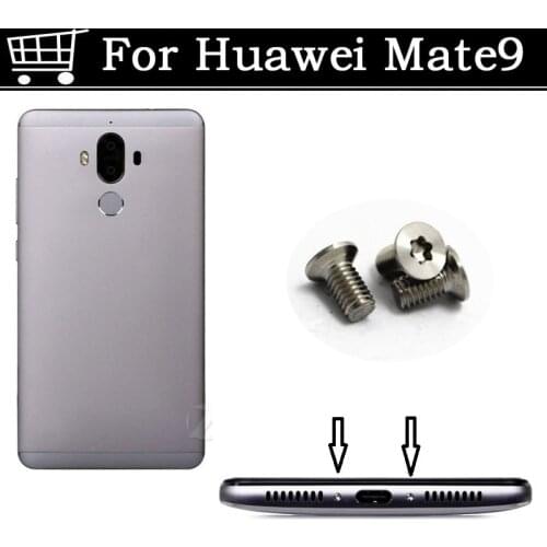 2PCS silver / Gold / Black For Huawei Mate 9 Buttom Dock Screws Housing Screw nail tack For Huawei Mate9 Mate 9 Mobile Phones