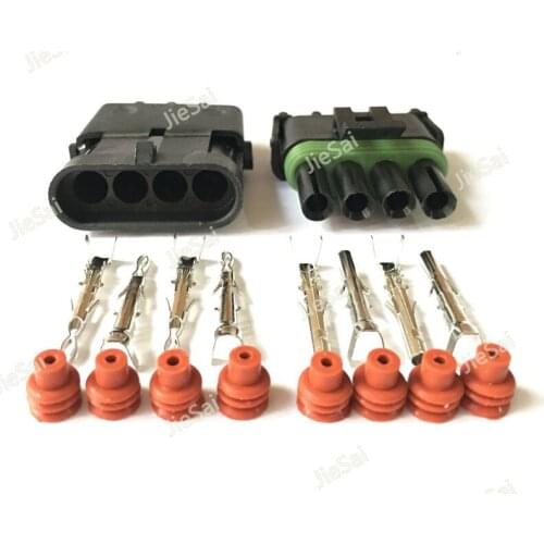 4 Pin 12015797 12010974 Female Male Weather Pack Electrical Wire 2.5 Connector Plug Sealed Wiring Automobile Connectors
