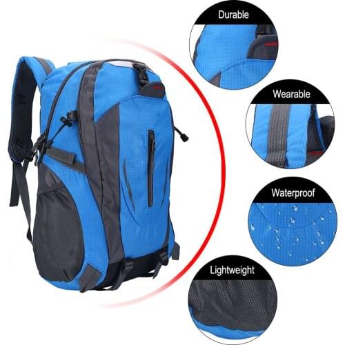 40L Outdoor Waterproof Durable Hiking Backpack Women&Men Camping Travel Bag Trekking Sport mountaineering Bag Rucksack