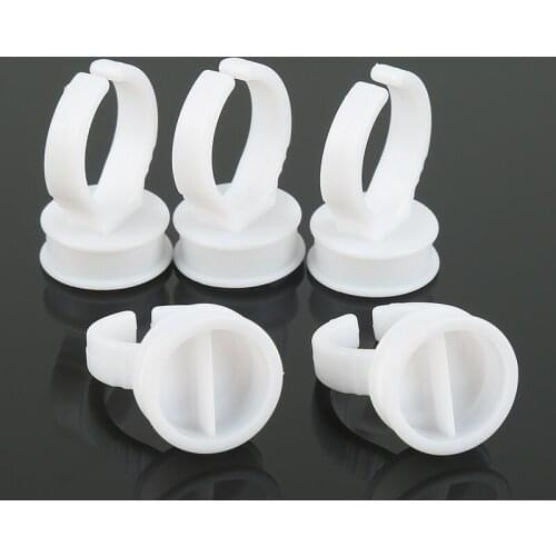 5pcs Adhesive Eyelash Pallet Holder Disposable Glue Holder Ring Pallet for Eyelash Extension Tattoo Pigment