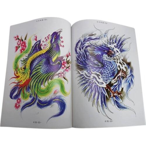 80 Pages Flower Decoration Design Sketch Flash Book Tattoo Art Supplies
