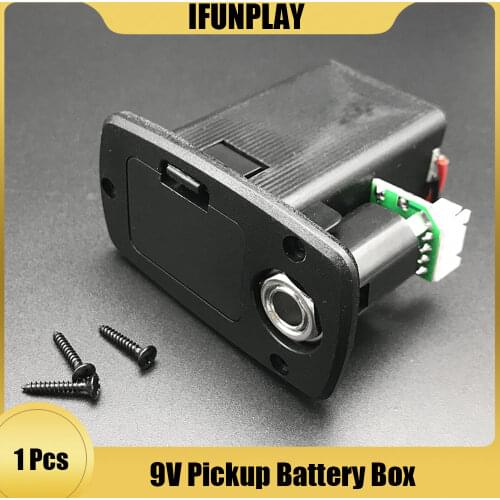 Active Acoustic Guitar Pickup EQ 9V Battery Box Guitarra Violao Preamp 9 Volts Battery Holder Case Cover with 4 Pin Socket