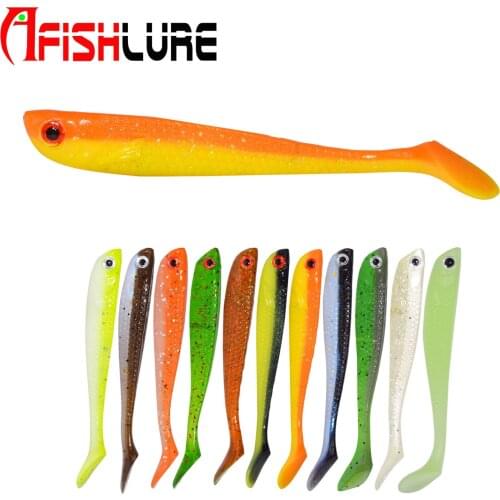AR41 Factory Soft Bait Fish 75mm 2.8g 10pcs Fishing Lure TT Shad Bass Minnow Bait Swimbaits Plastic Lure Pasca