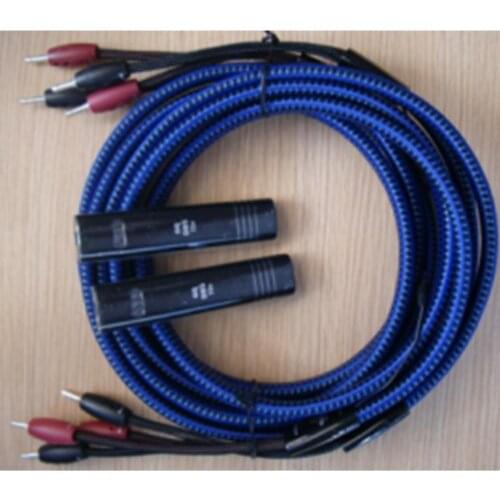 Audiophile Gibraltar Speaker Cable Silver Banana Plug 72V DBS Hifi Cable - 2.5m - A Pair